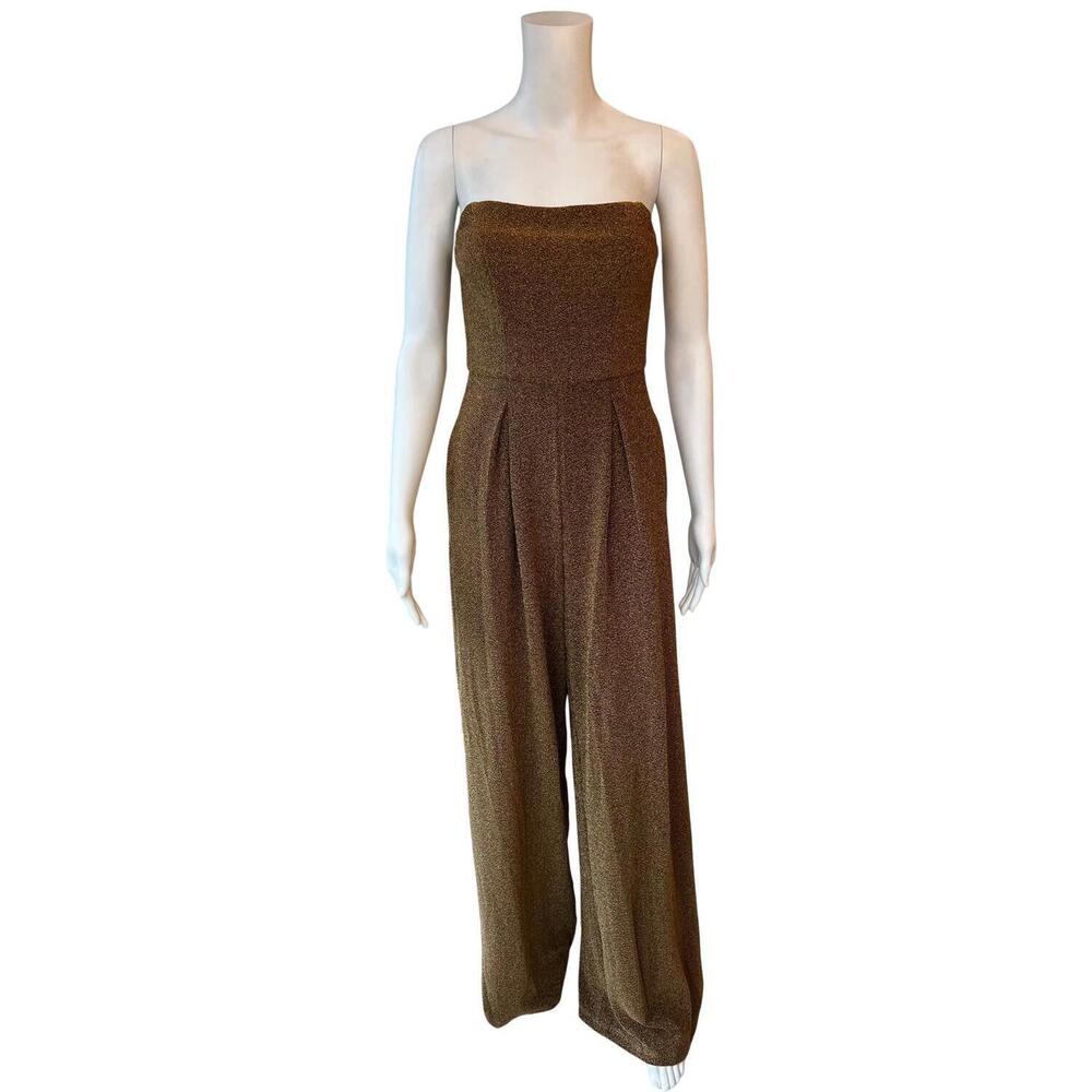 NEW BARIANO women's uma jumpsuit in gold